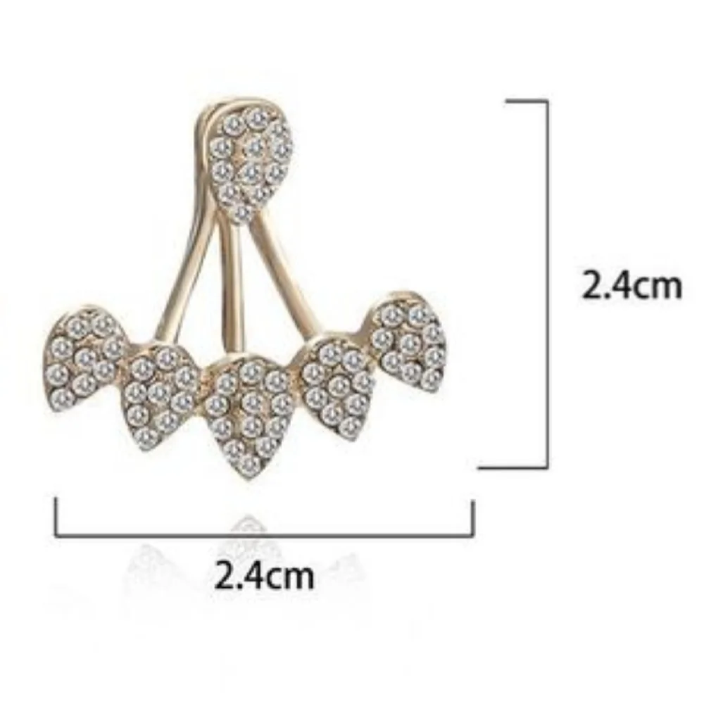 SOLD SOLD SOLD Vintage Gold Tone Rhinestone Hanger Earrings - Picture 10 of 11